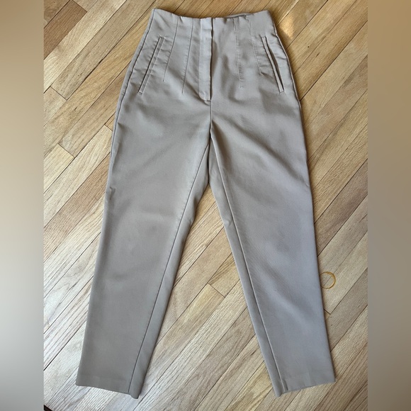 Zara tan high waisted trousers - Picture 1 of 3